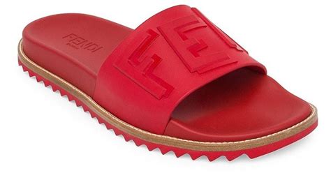 red fendi slides|fendi slides sale cettire.